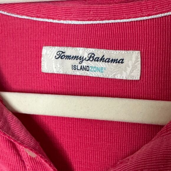Tommy Bahama Island Zone Pink Polo Shirt Mens XL Golf Performance Preppy Sport - Picture 5 of 12